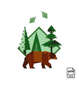 Brown bear - Vector graphics